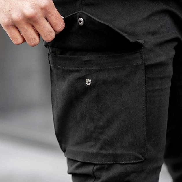 Теплые карго штаны South black - L - изображение 5