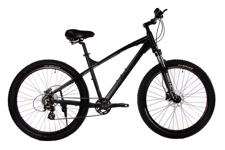 Велосипед E-motion MTB F430 27,5"х3" / рама 19" чёрный матовый ...