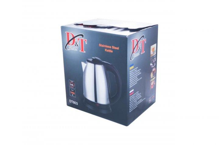Электрочайник дисковый D&T DT-803 1800W 2 л Silver - изображение 2