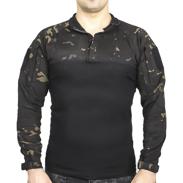 Рубашка тактическая убокс Pave Hawk PLY-11 Camouflage Black 2XL мужская с разрезами под налокотники taktical (SK-7865-42492) - изображение 1