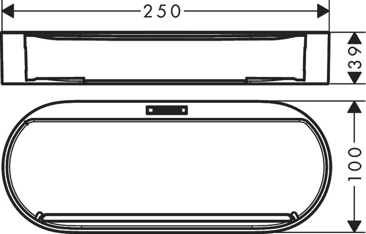 Полиця Hansgrohe WallStoris 25.0 x 10.0 x 3.9 см Matt Black 27913670 - зображення 2