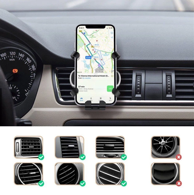 Автотримач Ugreen LP228 Gravity Car Phone Holder Black (UGR-80539) - зображення 5
