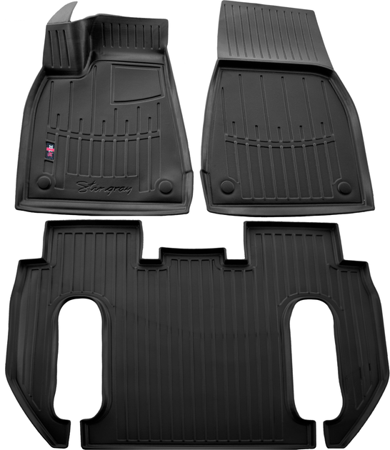 Акція на Комплект автокилимків Stingray TESLA Model X (6 seats) (2015-...) Чорний 4 шт від Rozetka