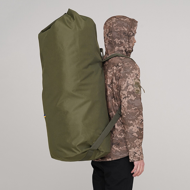 Баул-рюкзак на 65 литров Олива влагозащитный тактический, вещевой мешок MELGO - изображение 1