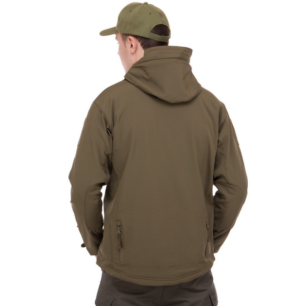 Флісова куртка тактична чоловіча військова Куртка на флісі з капюшоном TACTICALОлива (5707) 3XL - зображення 2