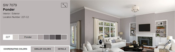Тестер тонованої фарби DV Avalon Flat Enamel акрил-латексна глибокоматова colorpaint 0.25 л (SW 7079 Ponder_test) - зображення 2