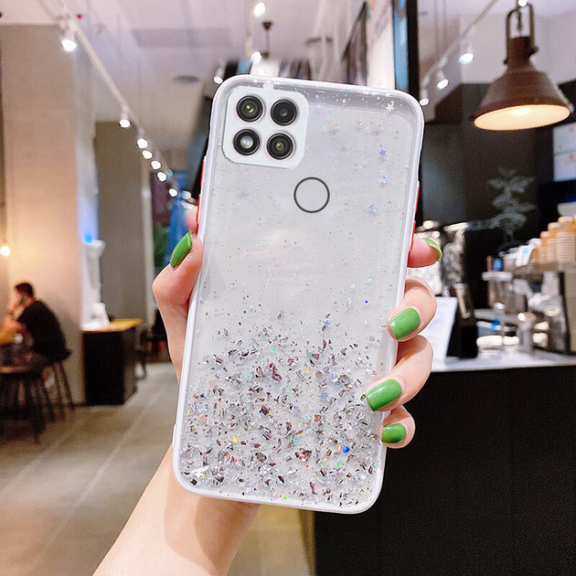Чехол Stardust с цветными бортиками для Xiaomi Redmi 9c Белый – фото ...