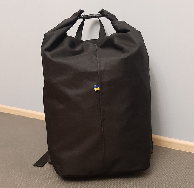 Тактический рюкзак-баул 45 литров Черный Oxford 600D Flat MELGO влагозащитный вещевой мешок - изображение 1