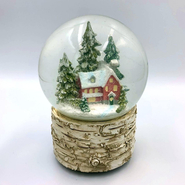 Новогодний музыкальный сувенир с подсветкой — Снежный шар «Рождество»
