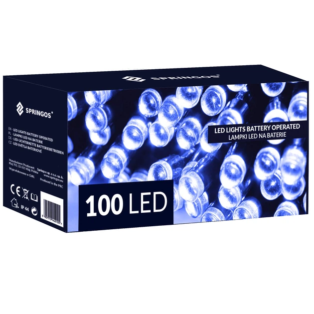 Гирлянда на батарейках Springos 10 м 100 LED CL4033 Blue - Фото 19 Гирлянда на батарейках Springos 10 м 100 LED CL4033 Blue - изображение 19
