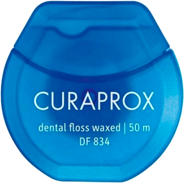 Зубная нить Curaprox вощеная с ароматом мяты 50 м (7612412834000/ ...