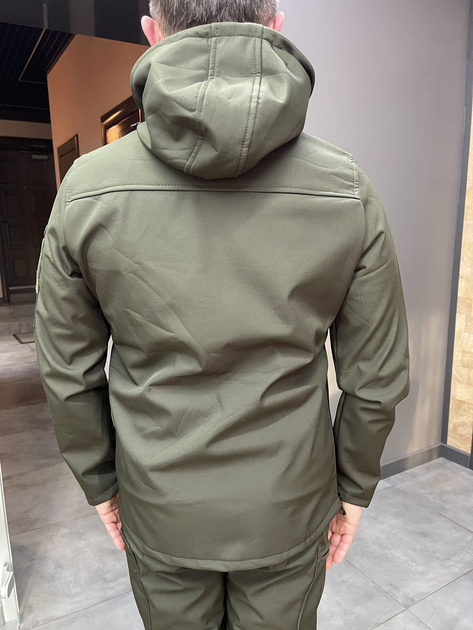Куртка тактическая, Softshell, цвет Олива, размер XXL, демисезонная флисовая куртка для военных Софтшелл - изображение 2