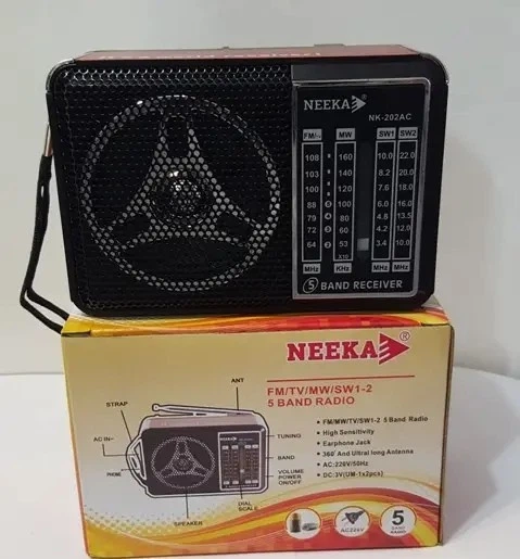 Радиоприемник NEEKA NK-204USB Красный, всеволновой карманный радиоприемник от сети и батареек, 5 диапазонов - изображение 9