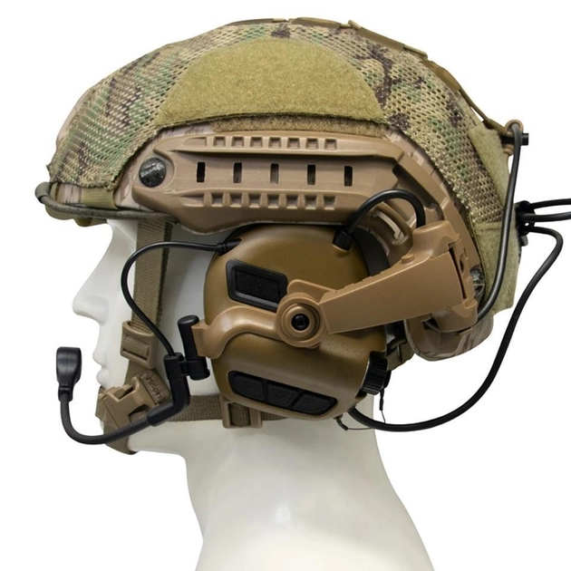 Наушники тактические активные с микрофоном Earmor M32X-Mark3 MilPro Coyote Brown (M32X-MARK3-CB) - изображение 1