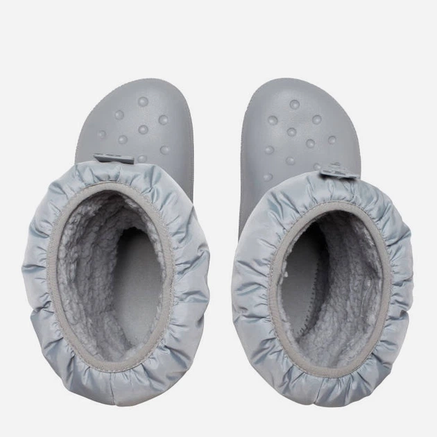 Детские зимние дутики сапоги для мальчика Crocs Classic Neo Puff Boot 207684-007 33-34 Light Grey (0196265139835) - изображение 4