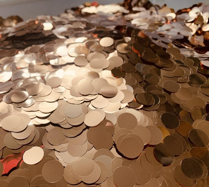 Конфетти фигурные кружочки розовое золото 12 мм, 10 г 18850 - изображение 2