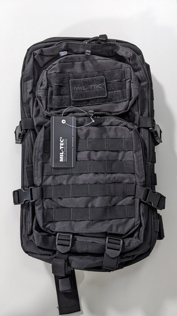 Рюкзак тактичний Mil-Tec US Assault Pack SM Laser Cut 20 л Black - изображение 1