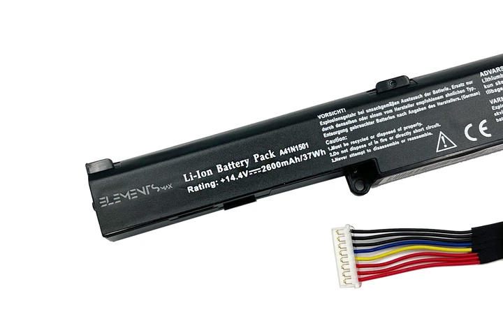 Батарея Elements MAX для Asus N552V N552VX N552VW N752V N752VX N752VW GL752VL GL752VW GL752JW G752VW 14.4V 2600 mAh (A41N1501-4S1P-2600) - изображение 5