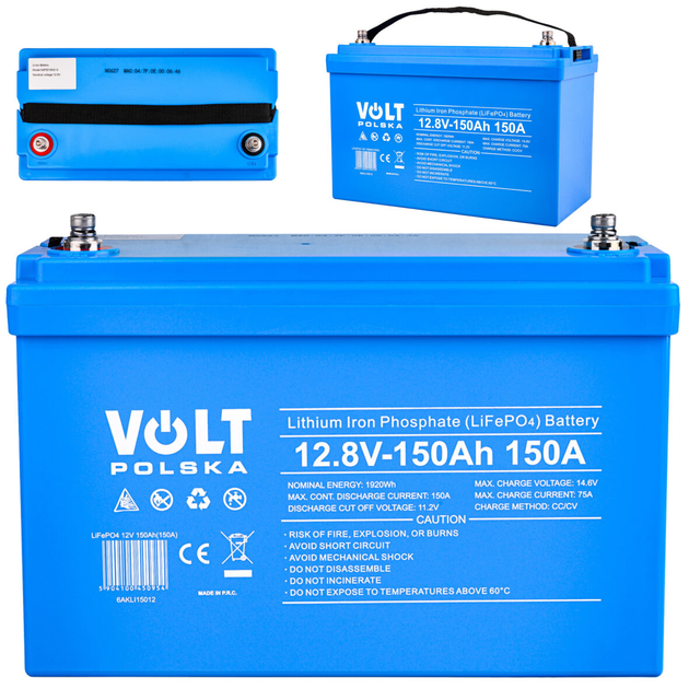 Акумуляторна батарея Volt Polska LiFePO4 12,8V 150Ah (150А) + BMS ...