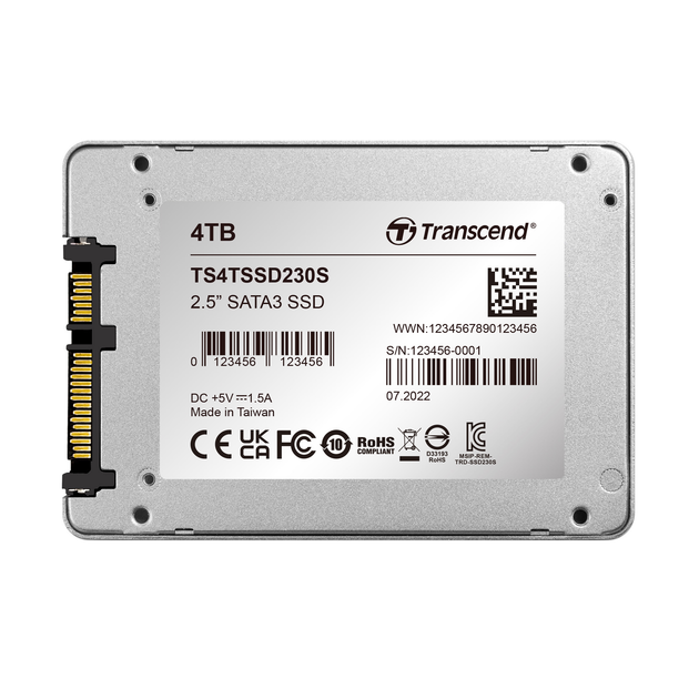 SSD накопитель Transcend SSD230S Premium 4TB 2.5" SATAIII (TS4TSSD230S ...