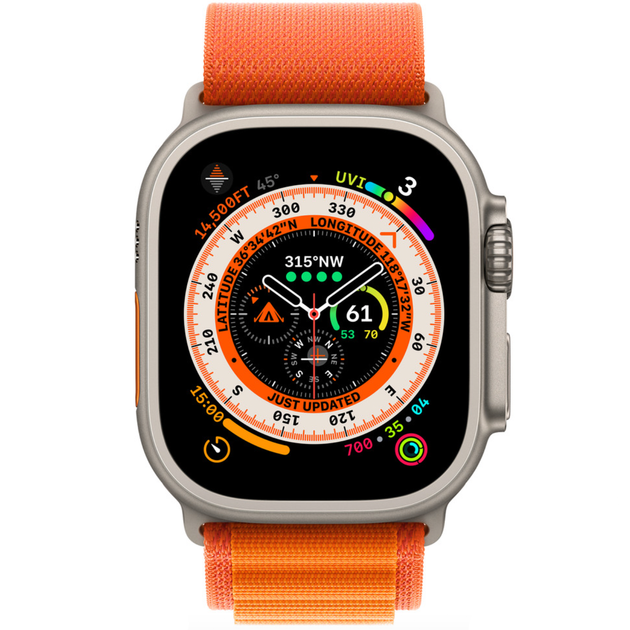 Тканевый ремешок Apple Watch Alpine Loop 49/45/44/42 mm, Orange (HC) - Фото 2 Тканевый ремешок Apple Watch Alpine Loop 49/45/44/42 mm, Orange (HC) - изображение 2
