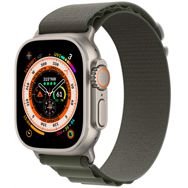 Тканевый ремешок Apple Watch Alpine Loop 49/45/44/42 mm, Green (HC) - Фото 1 Тканевый ремешок Apple Watch Alpine Loop 49/45/44/42 mm, Green (HC) - изображение 1