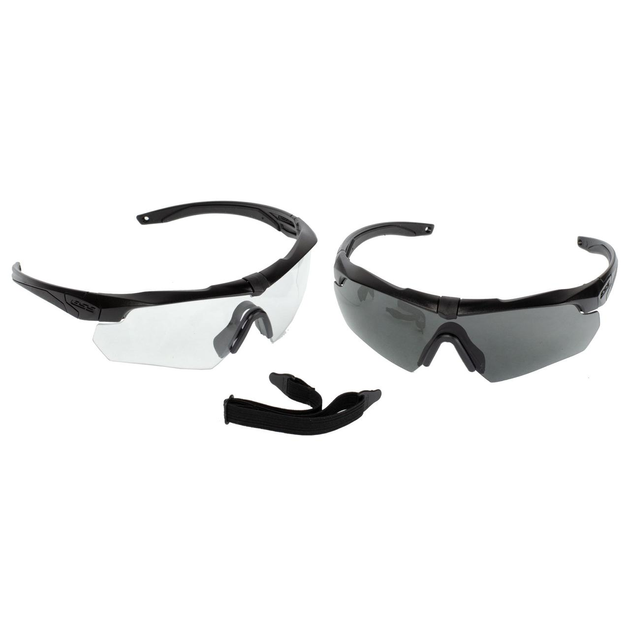Комплект балістичних окулярів ESS Crossbow 2x Ballistic Eyeshields Kit Clear & Smoke Gray Lens - изображение 1