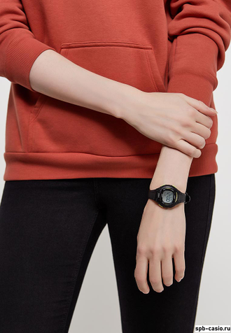 Женские часы Casio LW-203-1B Черный\Салатовый - изображение 9
