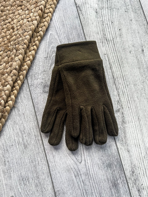Чоловічі флісові утеплені рукавиці ЗСУ хакі VanchoMade - зображення 2