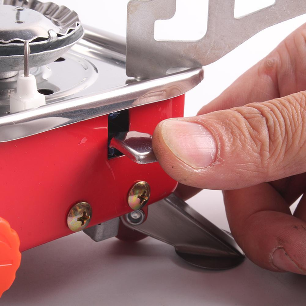 Похідна портативна газова плита з п'єзопідпалом Calmrex Portable Stove міні пальник туристичний, газова плитка для кемпінгу - зображення 4