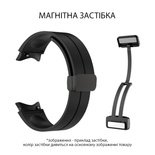 Ремінець для Samsung Galaxy Watch 6 - темно-зелено-чорний / ширина кріплення 20мм / силікон / Watchbands Cls-line (W16-4WB6126116) - зображення 6