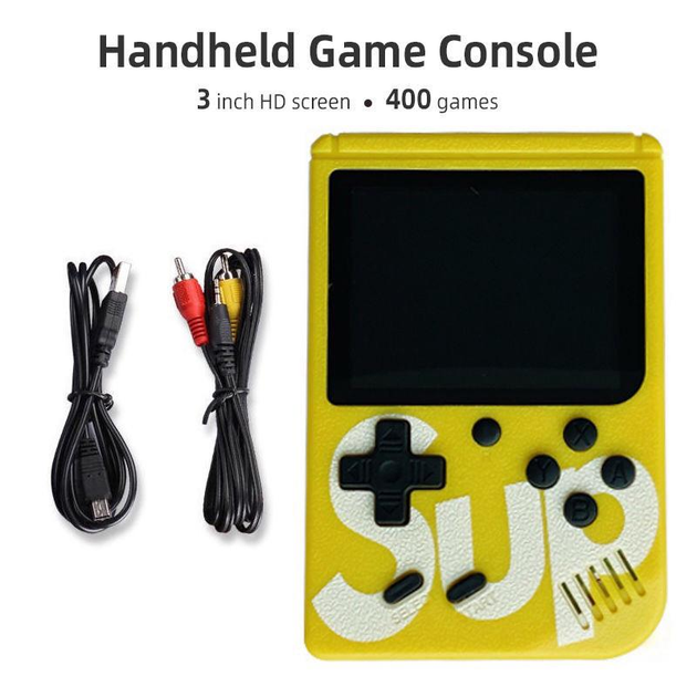 Портативна ігрова консоль із геймпадом на 500 ігрів SUP GameboyBox 8bit міні ретро приставка з екраном dendy Жовта - зображення 10