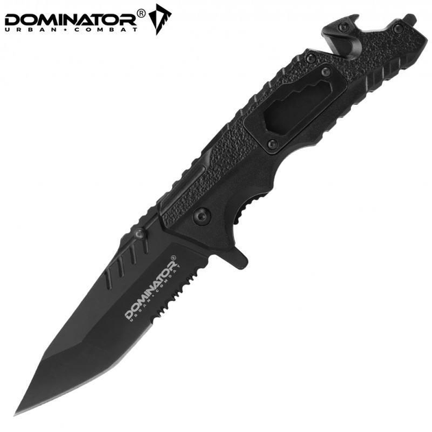 Складний ніж DOMINATOR RESCUE EDC Black - зображення 1