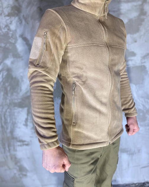 Армейская Кофта флисовая VOGEL карманы на рукавах Цвет койот M - изображение 2
