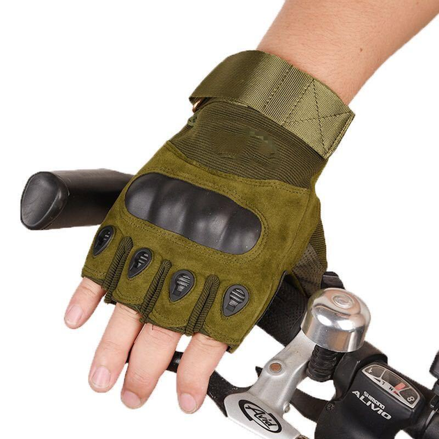 Перчатки тактические беспалые Oakley XL, койот - изображение 2