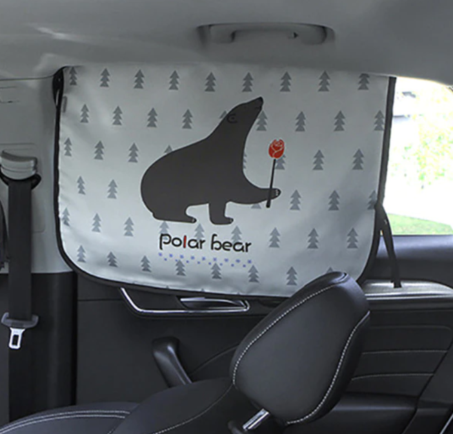 Сонцезахисний екран в автомобіль на магнітах Bear, Belove - Фото 2 Сонцезахисний екран в автомобіль на магнітах Bear, Belove - зображення 2