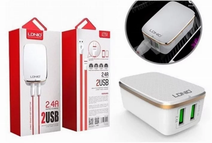Сетевое зарядное устройство для LDNIO A2204 (500120422) - Фото 3 Сетевое зарядное устройство для LDNIO A2204 (500120422) - изображение 3