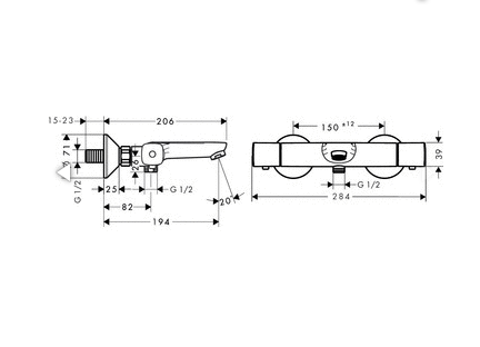 Термостат для ванны Hansgrohe Ecostat Universal 13123000 - изображение 2