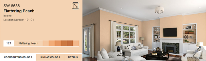 Тонована фарба DV Avalon Flat Enamel акрил-латексна глибокоматова colorpaint (SW 6638 Flattering Peach) - зображення 1
