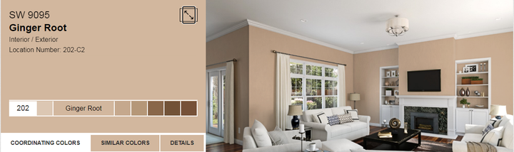 Тонована фарба DV Avalon Flat Enamel акрил-латексна глибокоматова colorpaint (SW 9095 Ginger Root) - зображення 1