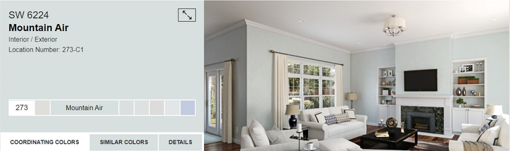 Тонована фарба DV Avalon Flat Enamel акрил-латексна глибокоматова colorpaint (SW 6224 Mountain Air) - зображення 1