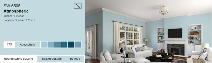 Тонована фарба DV Avalon Flat Enamel акрил-латексна глибокоматова colorpaint (SW 6505 Atmospheric) - зображення 1