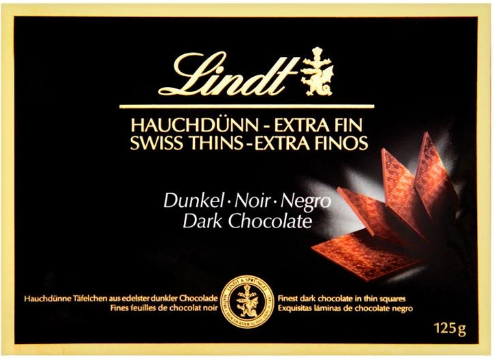 Акція на Шоколад темний Lindt Dark Thins 125 г від Rozetka