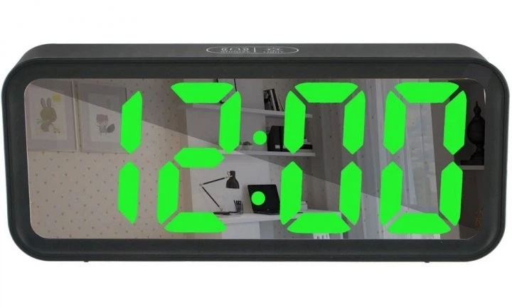 Годинники дзеркальні електронні настільні VST-6508L Black - изображение 2