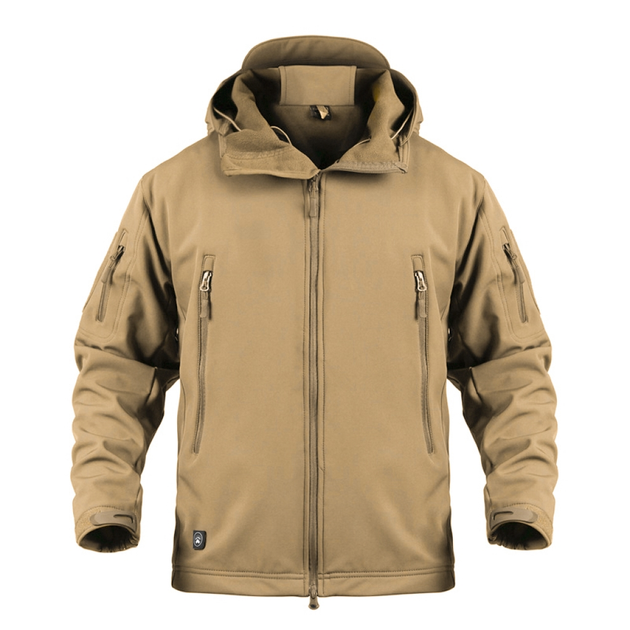 Тактическая куртка Pave Hawk PLY-6 Sand Khaki (4XL) мужская холодостойкая с флисовой подкладкой LOZ - изображение 1