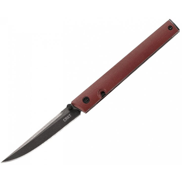 Нож складной карманный с фиксацией Liner Lock CRKT 7096BKD2 CEO шпеньок, burgundy 194 мм - изображение 1