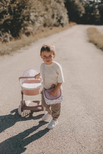 Wózek dla lalek Smoby Baby Nurse Modern Cradle z koszyczkiem Pink pudrowy (7600254118) - obraz 16