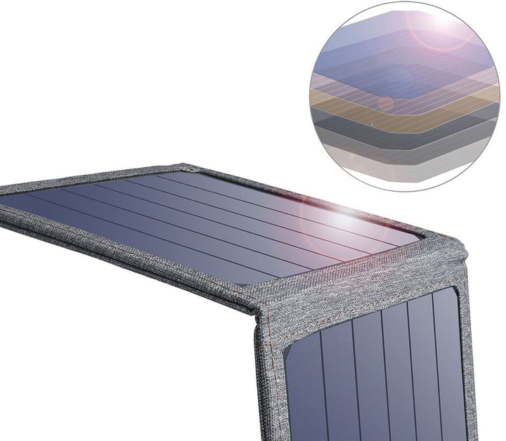 Портативная солнечная панель для УМБ CHOETECH 14W SB 5V/2.4A max (SC004 ...