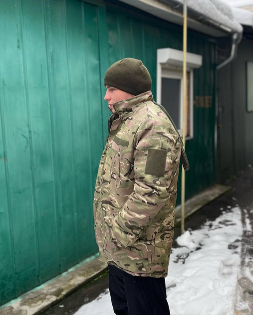 Куртка бушлат тактическая зимняя водонепроницаемая Мультикам Теплая зимняя куртка для военных 46 - изображение 2