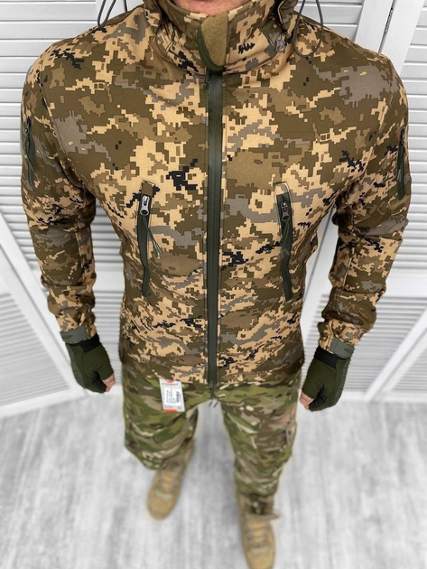 Тактична тепла зимова військова куртка, Камуфляж: Піксель, Розмір: L - зображення 1